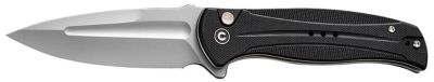Civivi Knives 3.48 in. Incindie Folding Knife, Spear Point Stonewashed, 14C28N Steel Blade, Black Textured G10 Handle