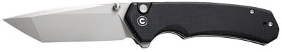 Civivi Knives 3.46 in. Brazen Folding Knife, Tanto, Stonewashed, D2 Steel Blade, Black Textured G10 Handle