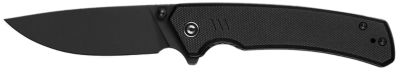 Civivi Knives 3.28 in. Merit Folding Knife, Drop Point, Black, Stonewashed, 14C28N Steel Blade, Black Textured G10 Handle
