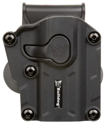 Bulldog Max Multi Fit OWB Holster for Sig P250/P320, S&W M&P 9/40/45 Sub-Compact, Right Hand, Black, Polymer
