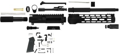 TacFire AR Pistol Build Kit for AR Pistol, 300 Blackout, 5/8 in. x 24 Thread, Black Parkerized, Steel