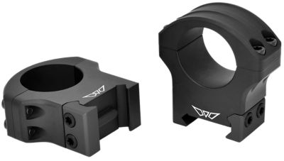 Warne HyperLite Scope Rings, 1 in. Tube, High, Maxima/Weaver/Picatinny, Matte Black, MagnaFusion Alloy