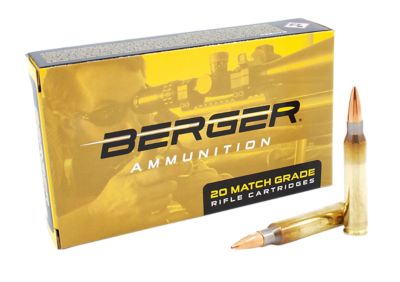 Berger Bullets Tactical .223 Remington 77-Grain Open Tip Match Rifle Ammunition, 20 Rounds