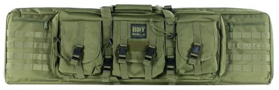 Bulldog 37 in. Rifle BDT Tactical Single Nylon Gun Case with Deluxe Straps and 3 Pockets, Green