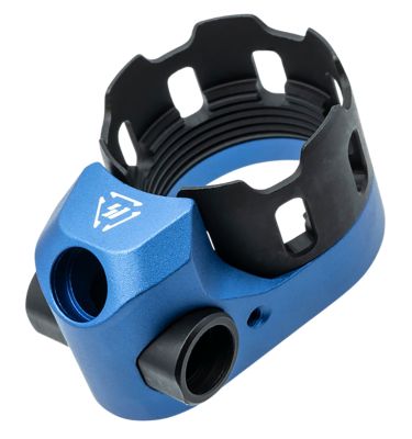 Strike Industries Tribus Enhanced Castle Nut & End Plate, Blue