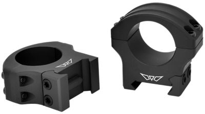 Warne HyperLite Scope Rings, 1 in. Tube, Medium, Maxima/Weaver/Picatinny, Matte Black, MagnaFusion Alloy