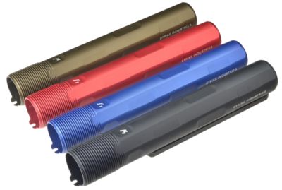 Strike Industries Advanced Receiver Extension for AR-15/AR-10, Red Anodized, Aluminum