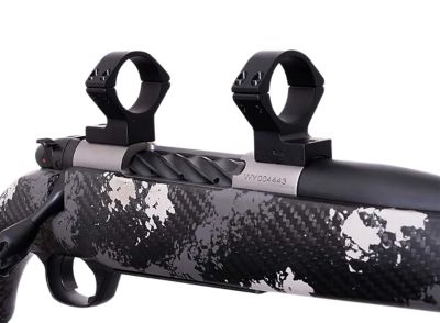 Weatherby Scope Mount/Ring Combo for Weatherby Mark V, Matte Black, Alloy, 30mm Tube, Medium Rings, Standard 6-Lug Action