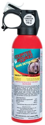 Counter Assault Capsaicin Bear Spray, 32 ft./7 Seconds Range, 10.20 oz., Includes Holster
