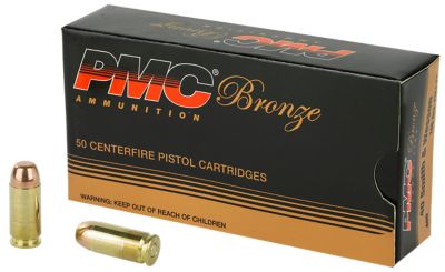 PMC Bronze .40 S&W 165-Grain Full Metal Jacket Handgun Ammunition, 50 Rounds