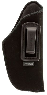 Bulldog Deluxe IWB Holster for Glock 19/2.50-3.75 in. Barrel, Right Hand, Black, Suede Like