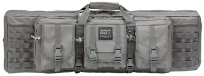 Bulldog 37 in. Rifle BDT Tactical Single Nylon Gun Case with Deluxe Straps and 3 Pockets, Seal Gray