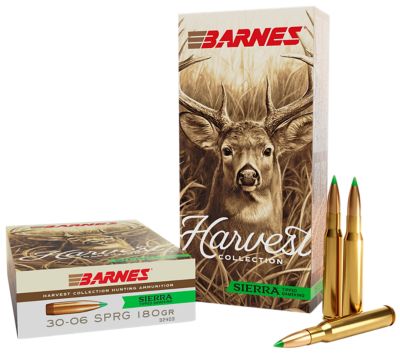 Barnes Bullets Harvest .30-06 Springfield 180-Grain Sierra Tipped GameKing Rifle Ammunition, 20 Rounds