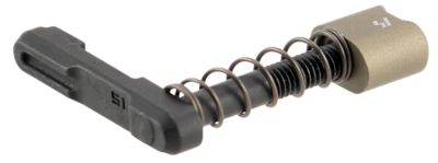 Strike Industries Magazine Catch for AR-Platform, Black/Flat Dark Earth, 6061-T6 Aluminum Release Button