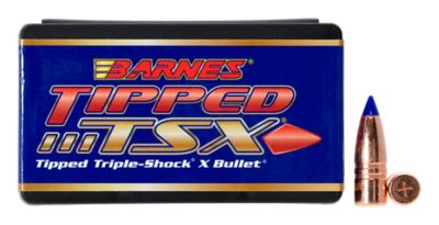 Barnes Bullets Tipped TSX .35 Caliber 180-Grain TTSX Flat Base Reloading Rifle Bullets, 50 Rounds