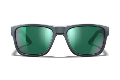 Wiley X Adult Ovation Shooting Glasses, Green Mirror/Dark Gray
