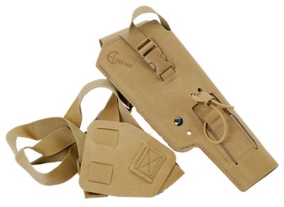 Cole-tac Varmint Wrangler Chest Pistol Holster for 0.22 Suppressor Hosts, Right Hand, Coyote Brown, VW112