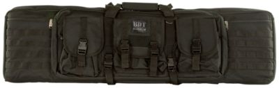 Bulldog 43 in. Rifle BDT Tactical Nylon Gun Case with Deluxe Straps and 3 Pockets, Black