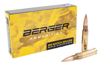 Berger Bullets Tactical .308 Win 175-Grain Hybrid Open Tip Match Rifle Ammunition, 20 Rounds