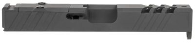 TacFire Replacement Slide with Optics Cut & Slide Ports for Glock 19 Gen3, 9mm Luger, Graphite Black, Cerakote, Stainless Steel