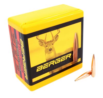 Berger Bullets Elite Hunter Outer Limits .25 Caliber 133-Grain Boat Tail Reloading Rifle Bullets, 100 Rounds