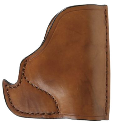Bulldog Inside The Pocket Holster for Micro Pistols 22/25/380, Ruger LCP/Walther PPK, Ambidextrous, Tan, Leather