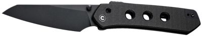 Civivi Knives 3.54 in. Vision FG Folding Knife, Tanto, Black Nitro-V Steel Blade, Black Textured G10 Handle