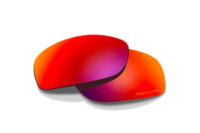 Wiley X Adult Twisted Polycarbonate Shooting Glasses, Red Mirror