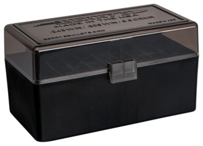 Berry's .243/.308 Winchester Polypropylene Ammo Box, Holds 50 Rounds, Smoke/Black
