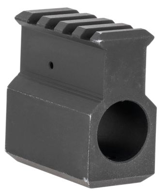 LBE Unlimited Railed Gas Block for AR-Platform, Mil-Spec, Black Anodized, Aluminum
