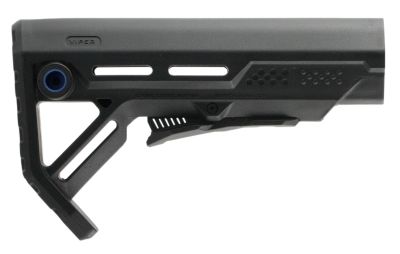 Strike Industries MOD1 Butt Stock for AR-15/M16, Mil-Spec, Black with Blue Accent, Synthetic