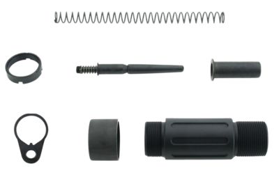 TacFire Short Buffer Tube System with QD End Plate for AR-Pistol Platform, Black Anodized, Aluminum