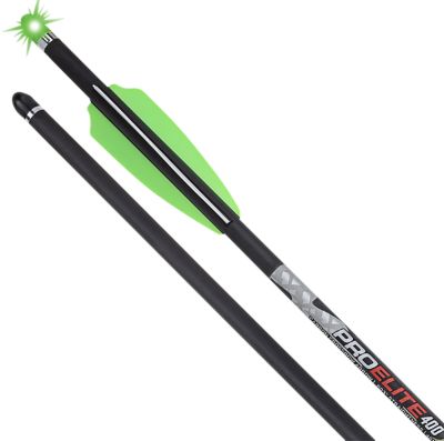 TenPoint 20 in. Pro Elite 400 Alpha-Blaze Carbon Arrows, 003 Straightness, Green, 3-Pack