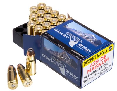 Magnum Research Desert Eagle .429 DE 210-Grain Jacketed Hollow Point Handgun Ammunition, 20 Rounds