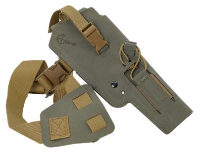 Cole-tac Varmint Wrangler Chest Pistol Holster for 0.22 Suppressor Hosts, Left Hand, Ranger Green, VW214