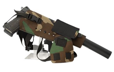 Cole-tac Varmint Wrangler XL Chest Pistol Holster for 0.22 Pistols, Left Hand, M81 Woodland