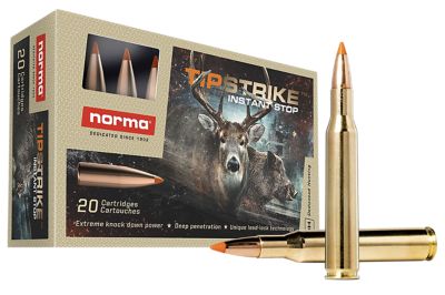 Norma Ammunition Dedicated Hunting Tipstrike .270 Win 140-Grain Polymer Tip Rifle Ammunition, 20 Rounds