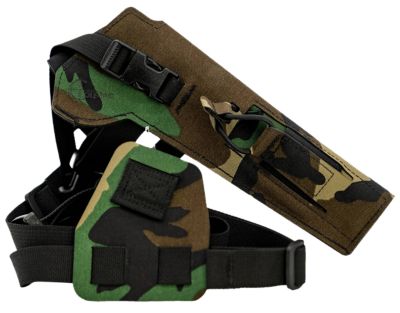 Cole-tac Varmint Wrangler Chest Pistol Holster for 0.22 Suppressor Hosts, Right Hand, M81 Woodland, VW106