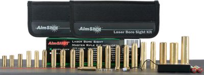 AimSHOT Master Kit Multi-Caliber Bore Sight with Red 650nM Laser for Rifles, L736 Button/2 AAA Batteries (Not Included)