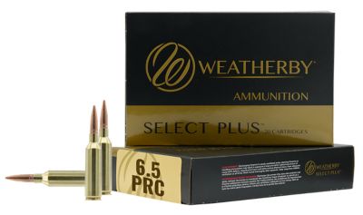 Weatherby Select Plus 6.5 PRC 156-Grain Berger Elite Hunter Rifle Ammunition, 20 Rounds
