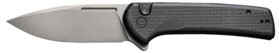 Civivi Knives 3.48 in. Conspirator Folding Knife, Gray, Stonewashed, Nitro-V Steel Blade, Black Textured Micarta Handle