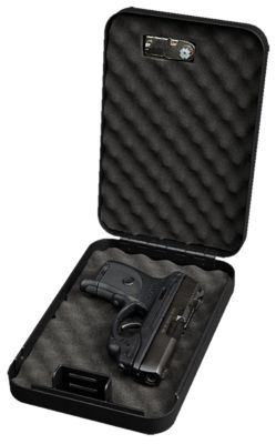 Bulldog 1-Handgun Combination Powder-Coat Steel Personal Vault, 9.5 in. x 6.5 in. x 2 in., Black