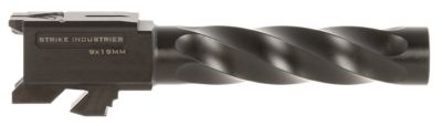 Strike Industries 9mm Luger Glock Barrel for Glock 19 Gen3-5, Spiral Fluted, Black Nitride, Stainless Steel