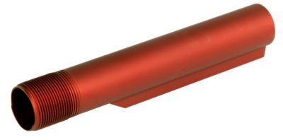 LBE Unlimited Buffer Tube for AR-15, Mil-Spec, 6 Position, Red