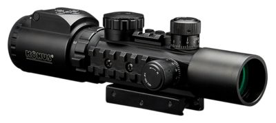 Konus 2-6x 28mm KonusPro AS-34 Tactical Scope, 34mm Tube, Dual Illuminated Green/Red Engraved Mil-Dot Reticle, Bubble Level