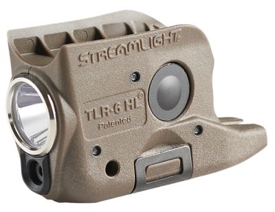 Streamlight TLR-6 HL G Gun Light for Glock 42/43/43X/48, Flat Dark Earth, 300-Lumen, White LED/Green Laser