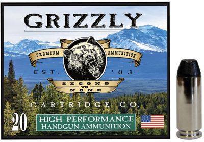 Grizzly Ammo 10mm Auto 220-Grain Full Metal Jacket Flat Point Handgun Ammunition, 20 Rounds