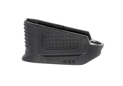 Strike Industries Enhanced Magazine Plate for Glock 43X Magazines, 2 Round Capacity, Polymer, Black, Extra Gripping Surface