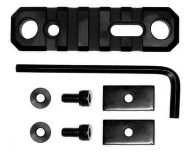 GrovTec Stock Rail, 3.1 in., Black Anodized, Aluminum