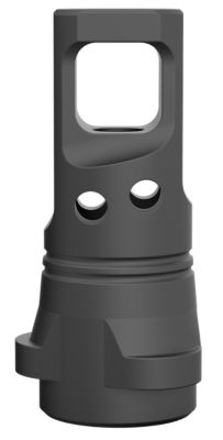 Breek Arms Echo Single Port Muzzle Brake for Breek-LOK 3QD, 30 Cal, 5/8 in. x 24 Thread, Black, Nitride, Steel